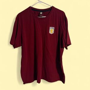 Fanatics Aston Villa T-Shirt Mens 2XL Maroon AVFC Soccer Crest Tee